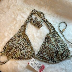 L.O.L.A Animal Print Bikini Top NWT size Medium